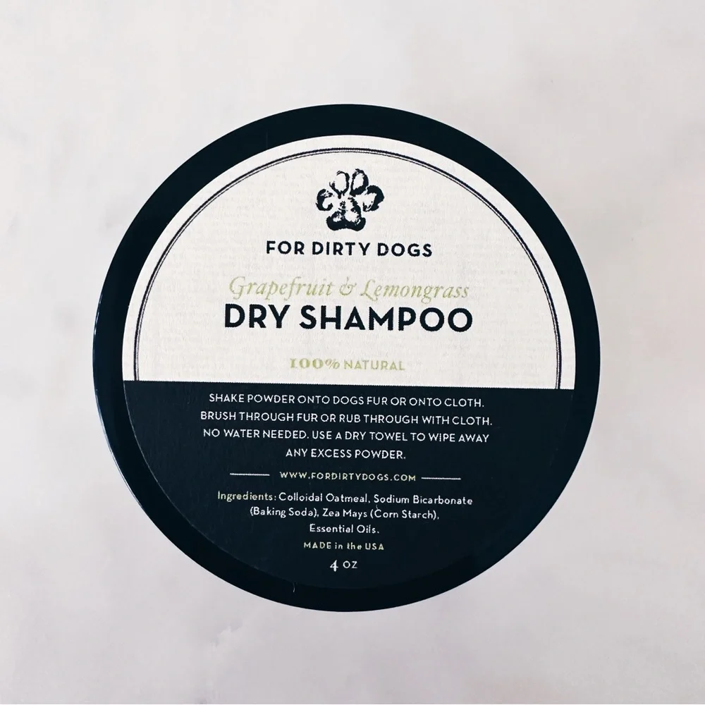 NEW For Dirty Dogs Dry Shampoo - 100% Natural